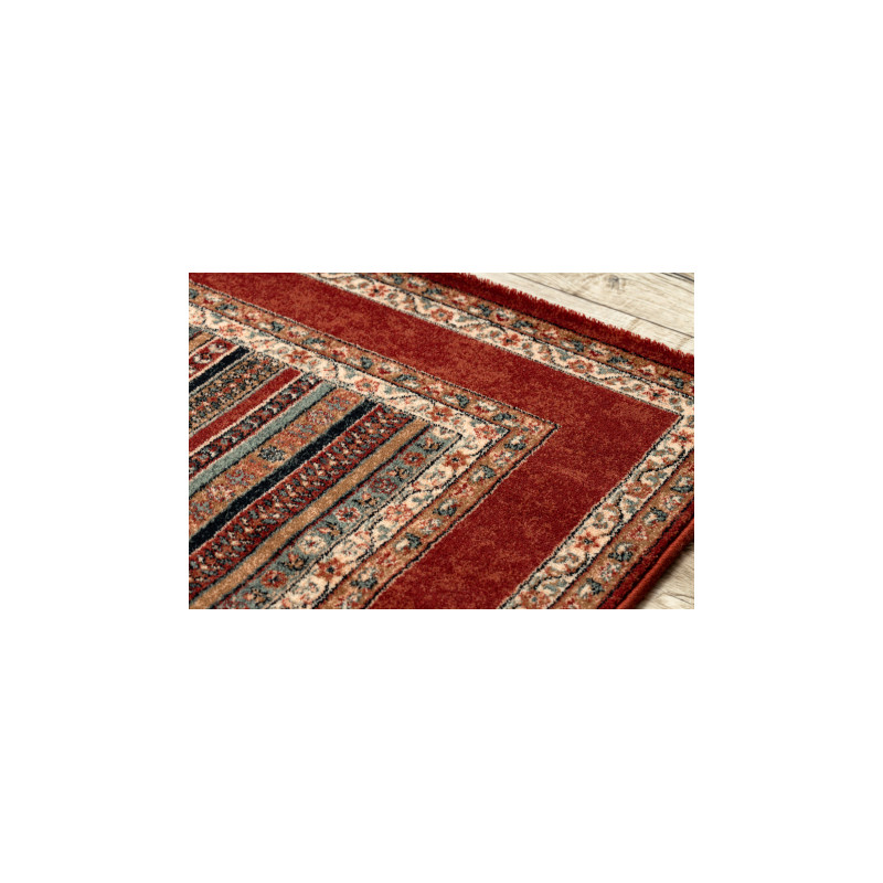Dywan wełniany KASHQAI 4357 300 ramka, orientalny zielony / bordo 135x200cm