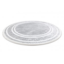 Dywan GLOSS koło nowoczesny 2813 27 stylowy, ramka, grecki szary koło 120cm