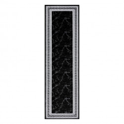 Dywan, Chodnik GLOSS nowoczesny 2813 87 stylowy, ramka, grecki czarny / szary 60x300cm