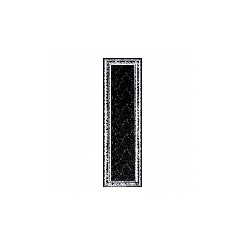 Dywan, Chodnik GLOSS nowoczesny 2813 87 stylowy, ramka, grecki czarny / szary 60x300cm Dywan, Chodnik GLOSS nowoczesny 2813 87 stylowy, ramka, grecki czarny / szary 60x300cm