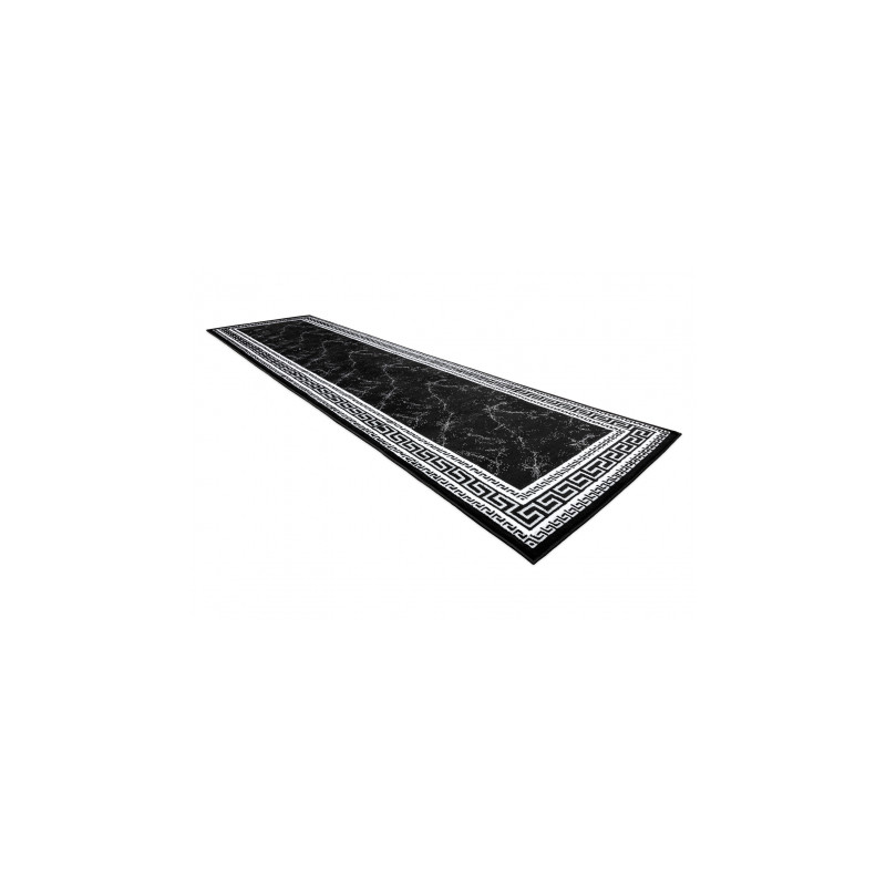 Dywan, Chodnik GLOSS nowoczesny 2813 87 stylowy, ramka, grecki czarny / szary 60x300cm Dywan, Chodnik GLOSS nowoczesny 2813 87 stylowy, ramka, grecki czarny / szary 60x300cm