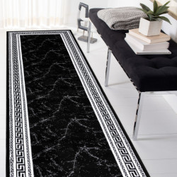 Dywan, Chodnik GLOSS nowoczesny 2813 87 stylowy, ramka, grecki czarny / szary 60x300cm Dywan, Chodnik GLOSS nowoczesny 2813 87 stylowy, ramka, grecki czarny / szary 60x300cm
