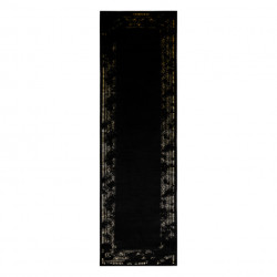 Dywan, Chodnik GLOSS nowoczesny 408C 86 Ramka stylowy, glamour, art deco czarny / złoty 80x200cm