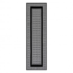 Dywan, Chodnik GLOSS nowoczesny 6776 85 stylowy, ramka, grecki czarny / kość słoniowa 70x250cm