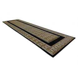 Dywan, Chodnik GLOSS nowoczesny 6776 86 stylowy, ramka, grecki czarny / złoty 60x200cm Dywan, Chodnik GLOSS nowoczesny 6776 86 stylowy, ramka, grecki czarny / złoty 60x200cm