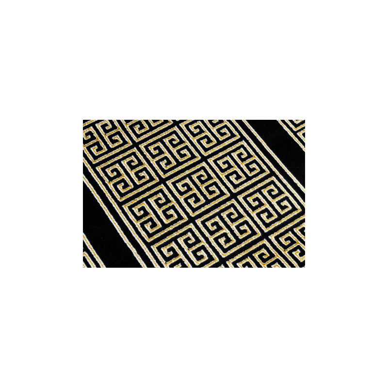 Dywan, Chodnik GLOSS nowoczesny 6776 86 stylowy, ramka, grecki czarny / złoty 60x200cm Dywan, Chodnik GLOSS nowoczesny 6776 86 stylowy, ramka, grecki czarny / złoty 60x200cm