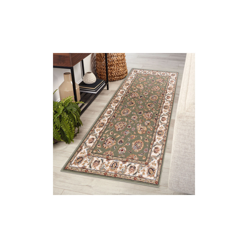 Dywan NAIN Ornament, ramka 7338/51088 zielony / beż 240x340cm