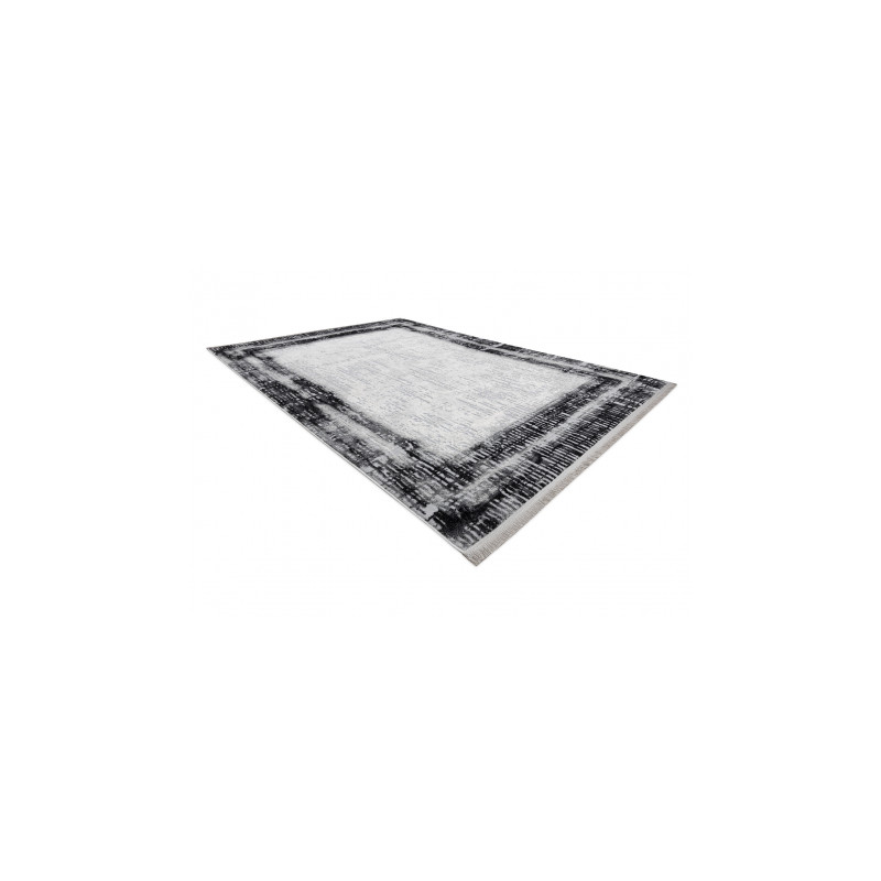Dywan TULS nowoczesny, strukturalny, frędzle 51235 Vintage, przecierany, ramka antracyt 120x170cm