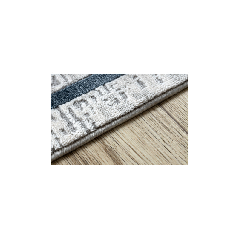 Dywan TULS nowoczesny, strukturalny, frędzle 51242 Ramka kość słoniowa / niebieski 280x370cm Dywan TULS nowoczesny, strukturalny, frędzle 51242 Ramka kość słoniowa / niebieski 280x370cm