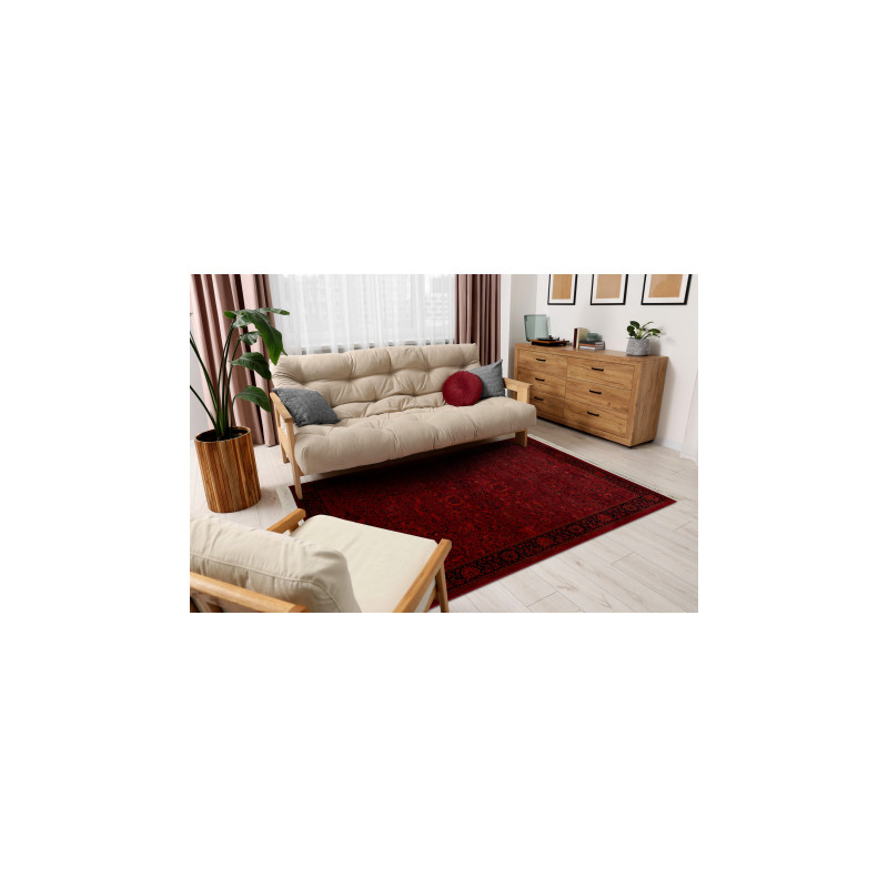 Dywan ORIENT 5125 bordo / czarny Ramka, klasyczny, ornament, z frędzlami 200x290cm Dywan ORIENT 5125 bordo / czarny Ramka, klasyczny, ornament, z frędzlami 200x290cm