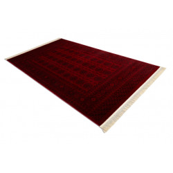 Dywan ORIENT 6889 bordo / czarny Ramka, orientalny, z frędzlami  300x400cm