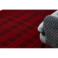 Dywan ORIENT 6889 bordo / czarny Ramka, orientalny, z frędzlami  300x400cm