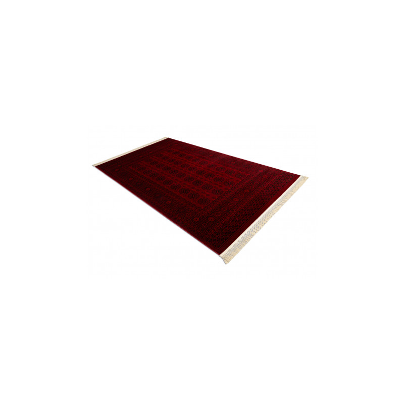 Dywan ORIENT 6889 bordo / czarny Ramka, orientalny, z frędzlami  250x350cm