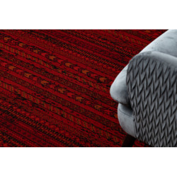 Dywan ORIENT 5820 bordo / czarny Orientalny, pasy z frędzlami  100x200cm