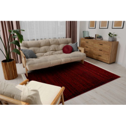 Dywan ORIENT 5820 bordo / czarny Orientalny, pasy z frędzlami  200x290cm