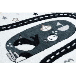 Dywan FUN Route dla dzieci, ulica, zwierzęta krem 200x290cm