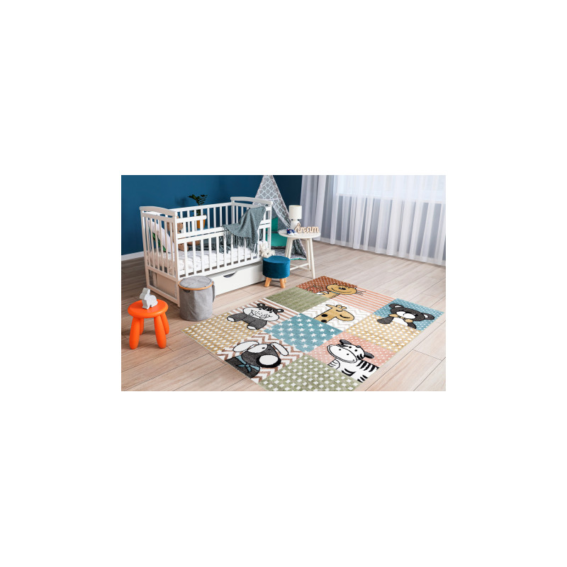Dywan FUN Pets dla dzieci, zwierzęta multi kolorowy 280x370cm