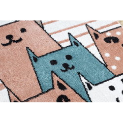 Dywan FUN Gatti dla dzieci, koty, kotki różowy 280x370cm