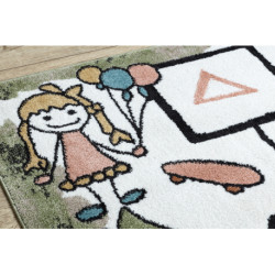 Dywan FUN Hop dla dzieci, Klasy, zwierzęta zielony 200x290cm