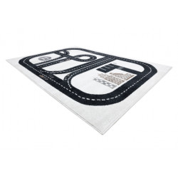Dywan FUN Track dla dzieci, ulica, miasto krem 240x330cm