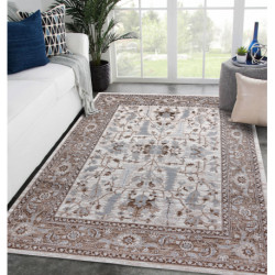 Dywan ARGENT - W7039 Kwiaty beżowy / szary 133x190cm Dywan ARGENT - W7039 Kwiaty beżowy / szary 133x190cm