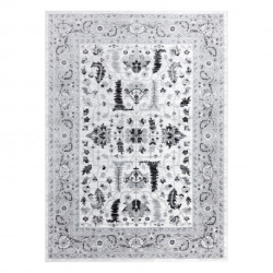 Dywan ARGENT - W7039 Kwiaty szary / czarny  160x220cm