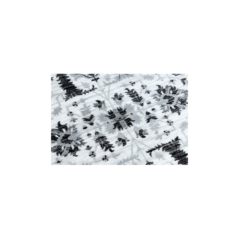 Dywan ARGENT - W7039 Kwiaty szary / czarny  200x290cm