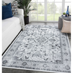 Dywan ARGENT - W7040 Ramka, vintage szary / czarny 200x290cm