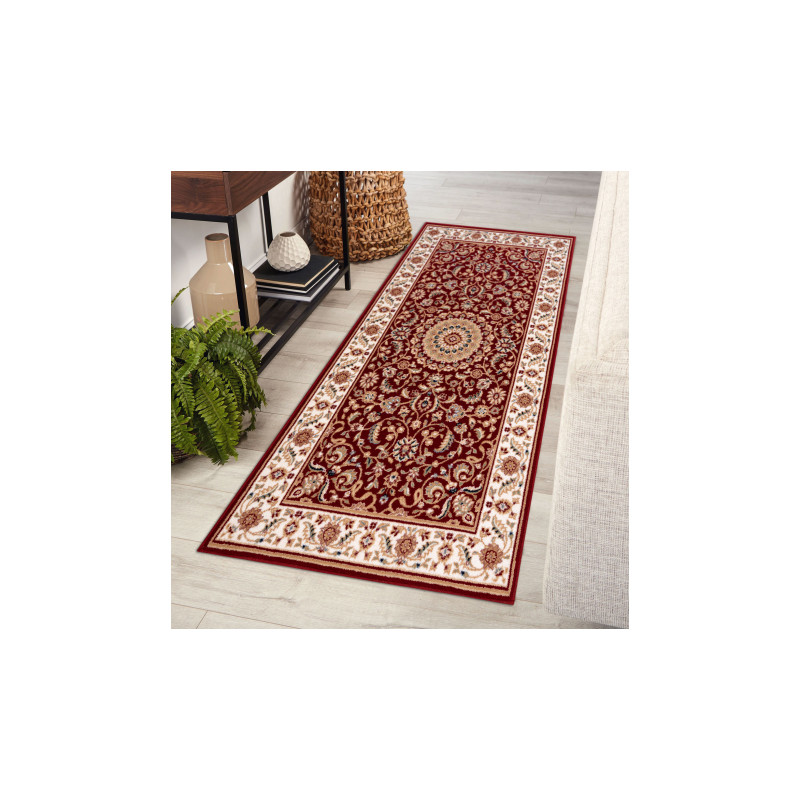 Dywan NAIN Rozeta, ramka 7176/51066 bordo 80x150cm