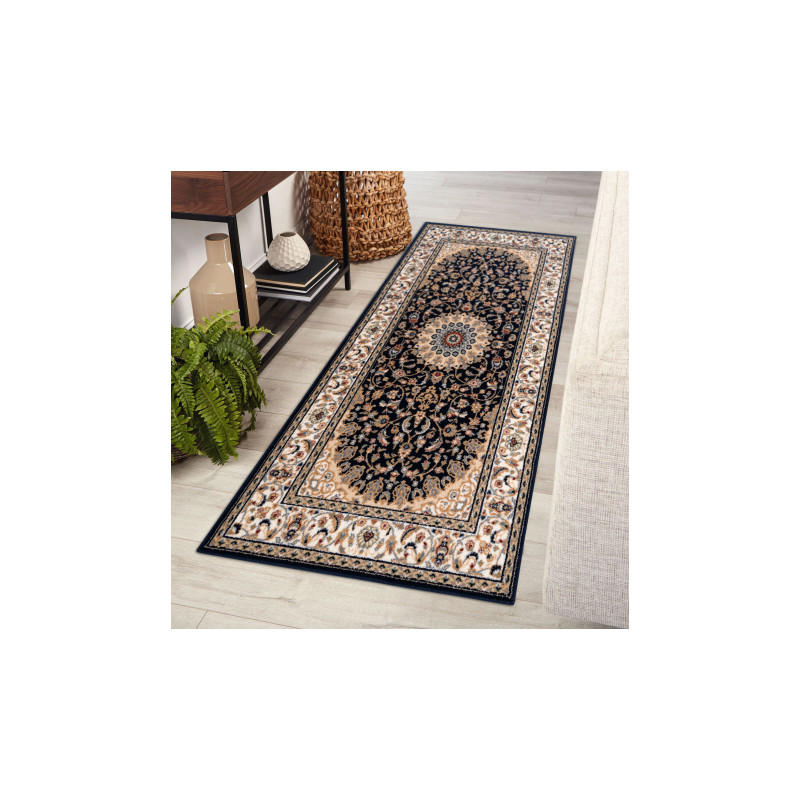 Dywan NAIN Rozeta, ramka 7177/51011 beż / czarny 160x230cm Dywan NAIN Rozeta, ramka 7177/51011 beż / czarny 160x230cm