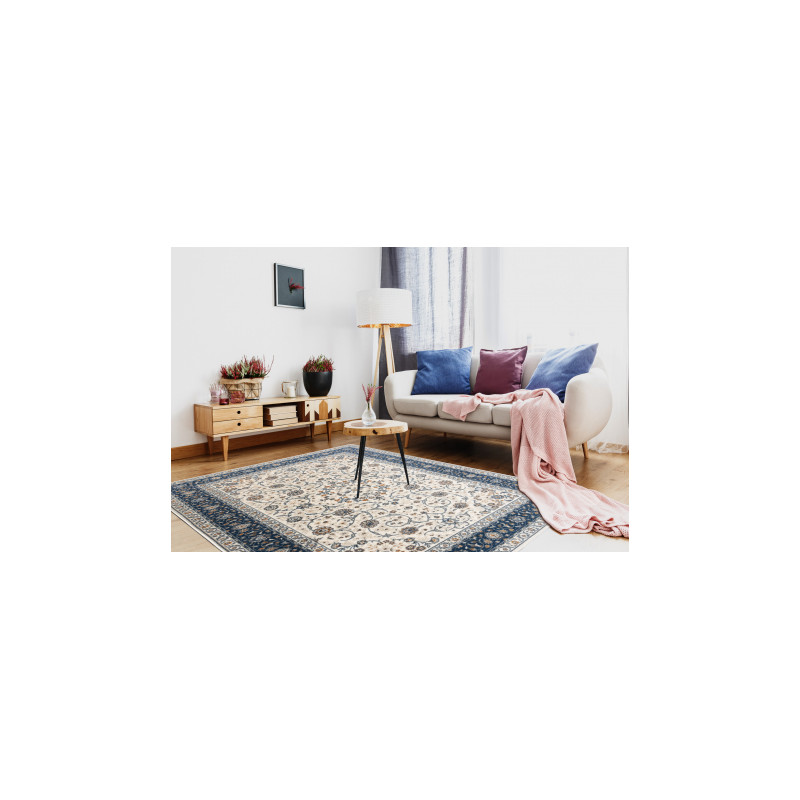 Dywan NAIN Ramka ornament 7179/51913 beż / granat 120x170cm