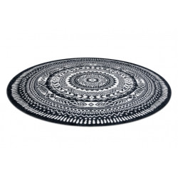 Dywan FUN Napkin serweta koło - czarny koło 120cm