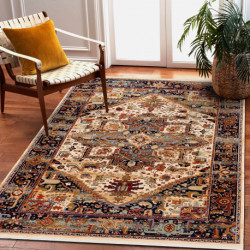 Dywan KESHAN Frędzle, Ornament orientalny 2886/53555 beż / bordo 120x145cm Dywan KESHAN Frędzle, Ornament orientalny 2886/53555 beż / bordo 120x145cm