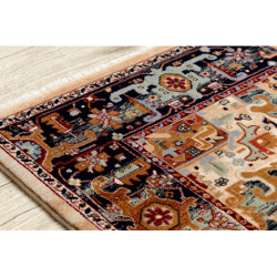 Dywan KESHAN Frędzle, Ornament orientalny 2886/53555 beż / bordo 80x145cm