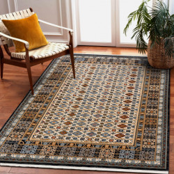 Dywan KESHAN Frędzle, Ramka orientalny 6428/53551 beż / granat 200x290cm