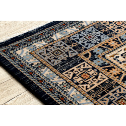 Dywan KESHAN Frędzle, Ramka orientalny 6428/53551 beż / granat 250x340cm