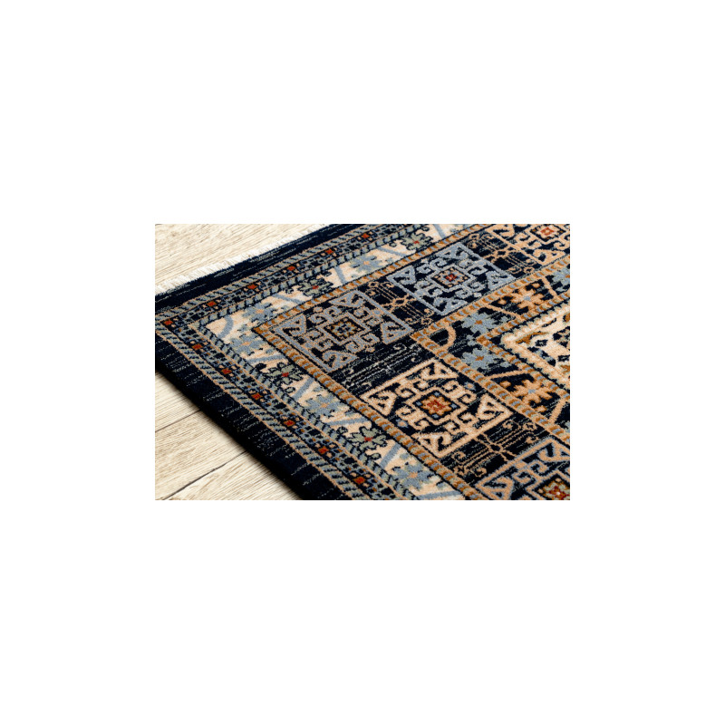 Dywan KESHAN Frędzle, Ramka orientalny 6428/53551 beż / granat 250x340cm