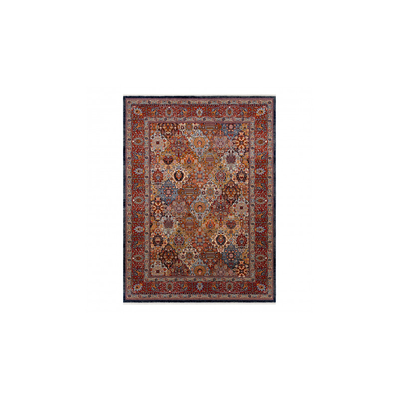 Dywan KESHAN Frędzle, Ornament, ramka orientalny 7576/53511 terakota 120x145cm Dywan KESHAN Frędzle, Ornament, ramka orientalny 7576/53511 terakota 120x145cm
