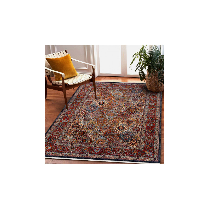 Dywan KESHAN Frędzle, Ornament, ramka orientalny 7576/53511 terakota 250x340cm Dywan KESHAN Frędzle, Ornament, ramka orientalny 7576/53511 terakota 250x340cm