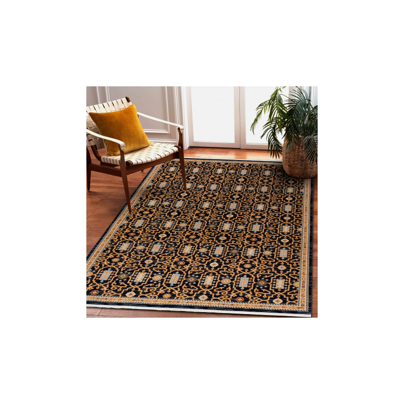 Dywan KESHAN Frędzle, orientalny klasyczny 7680/53511 beż / granat 200x290cm