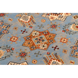 Dywan KESHAN Frędzle, Ramka orientalny 7683/53544 beż / niebieski 200x290cm