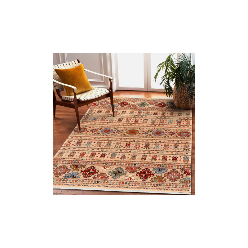 Dywan KESHAN Frędzle, orientalny 7684/53555 beż / terakota 250x340cm