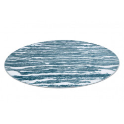 Dywan MEFE nowoczesny Koło 8761 Fale - Strukturalny, dwa poziomy runa krem / niebieski koło 160cm Dywan MEFE nowoczesny Koło 8761 Fale - Strukturalny, dwa poziomy runa krem / niebieski koło 160cm