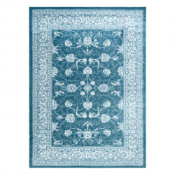 Dywan MEFE nowoczesny 2312 Ornament - Strukturalny, dwa poziomy runa krem / niebieski 120x170cm