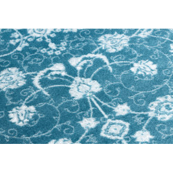 Dywan MEFE nowoczesny 2312 Ornament - Strukturalny, dwa poziomy runa krem / niebieski 140x190cm