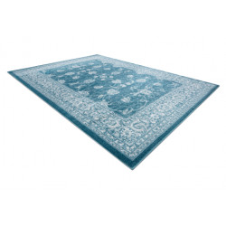 Dywan MEFE nowoczesny 2312 Ornament - Strukturalny, dwa poziomy runa krem / niebieski 160x220cm