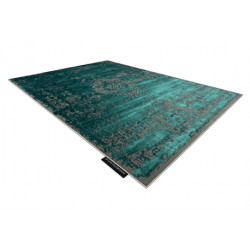 Dywan DE LUXE nowoczesny 2083 Ornament vintage przecierany - Strukturalny zielony / szary 180x270cm