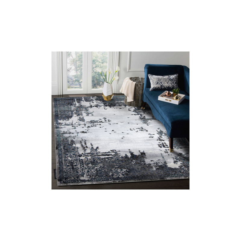 Dywan DE LUXE nowoczesny 2078 Ornament vintage przecierany - Strukturalny szary 160x220cm