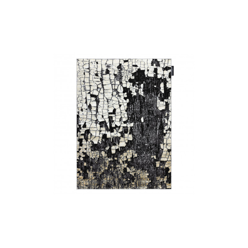 Dywan DE LUXE nowoczesny 2079 Kostka brukowa cegła - Strukturalny złoty / szary 160x220cm
