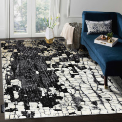 Dywan DE LUXE nowoczesny 2079 Kostka brukowa cegła - Strukturalny złoty / szary 160x220cm